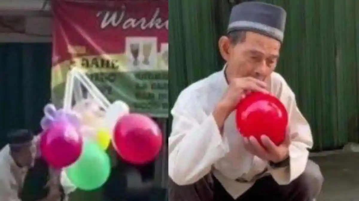 Kisah Pak Ma'at, Rela Jalan Kaki Puluhan Meter Demi Jualan Balon, Upah Tak Sampai Rp 35 Ribu