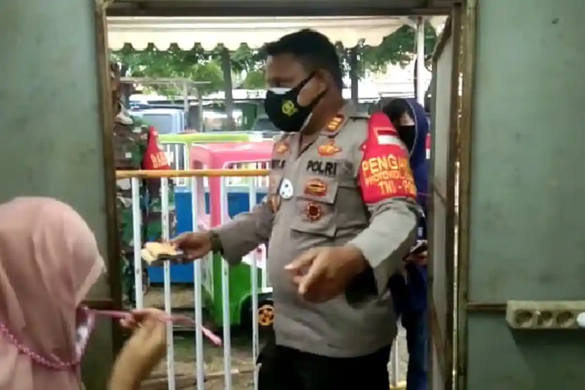 Langgar Protokol Kesehatan, Area Pasar Malam di Pakuhaji Ditutup Paksa Polisi