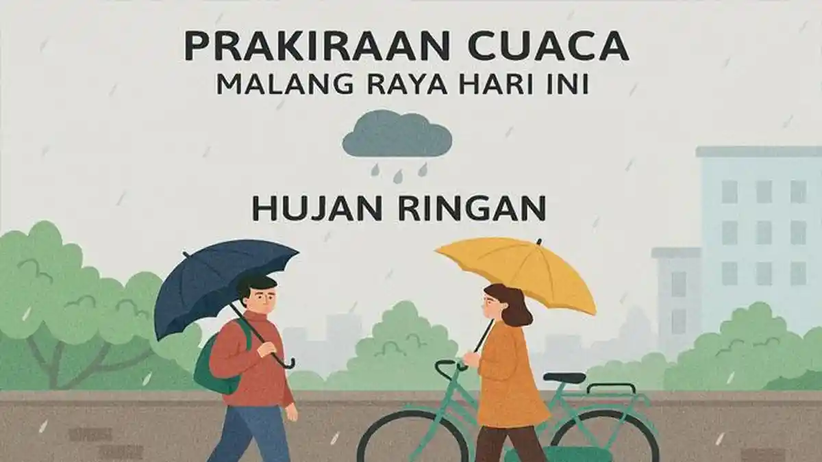 Prakiraan Cuaca Malang-Batu Jatim Senin 24 November 2025: Kota dan Kabupaten Mayoritas Hujan Ringan