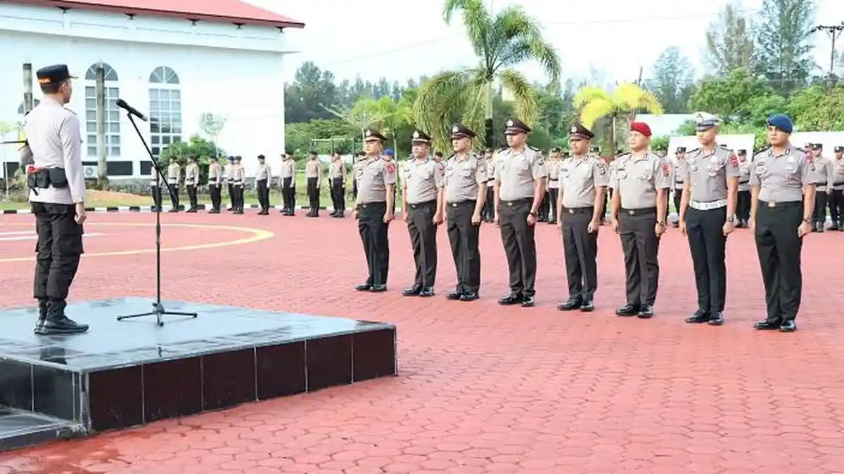 32 Personel Polres Aceh Jaya Naik Pangkat