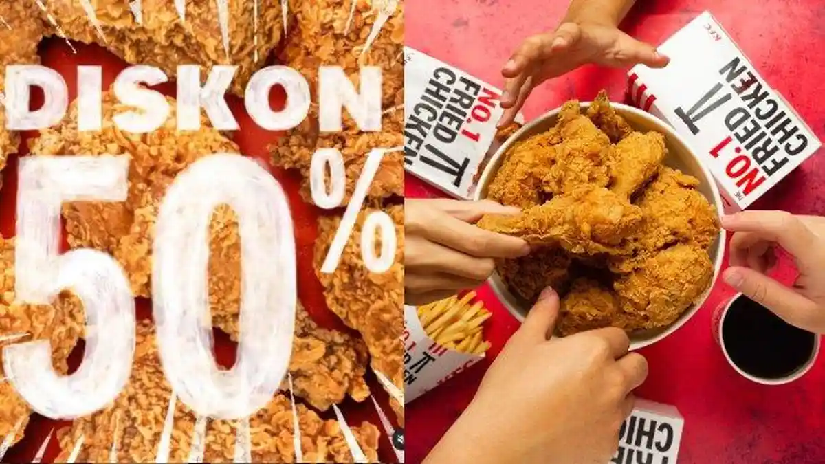 PROMO KFC, Half Price Alias Setengah Harga, Beli 9 Potong Ayam Hanya Bayar Rp 70.000, Berlaku 3 Hari