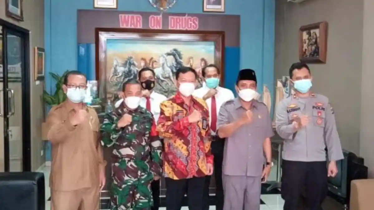 Pandemi Covid-19, BNNK Nganjuk Gelar Peringatan Hari Anti Narkotika Internasional Secara Virtual