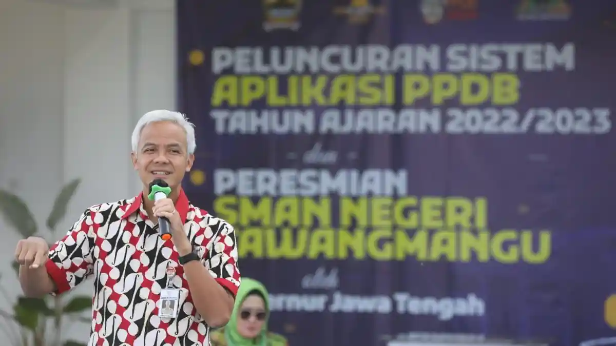 PPDB SMA/SMK Negeri Jateng Resmi Dibuka, Ganjar Ingatkan Tidak Boleh Ada Kecurangan