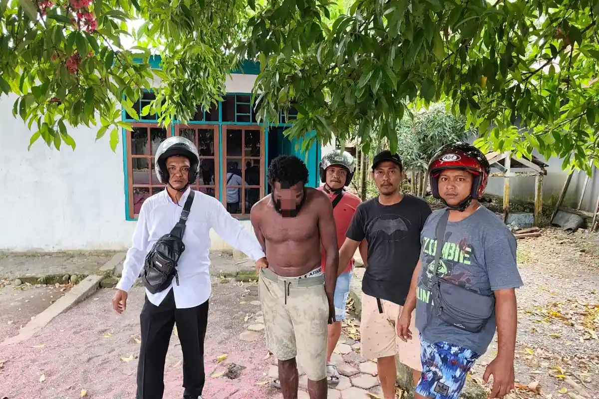 Pelaku Pencurian Sepeda Motor Milik Warga Timika Tak Berkutik Saat Ditangkap Polisi 