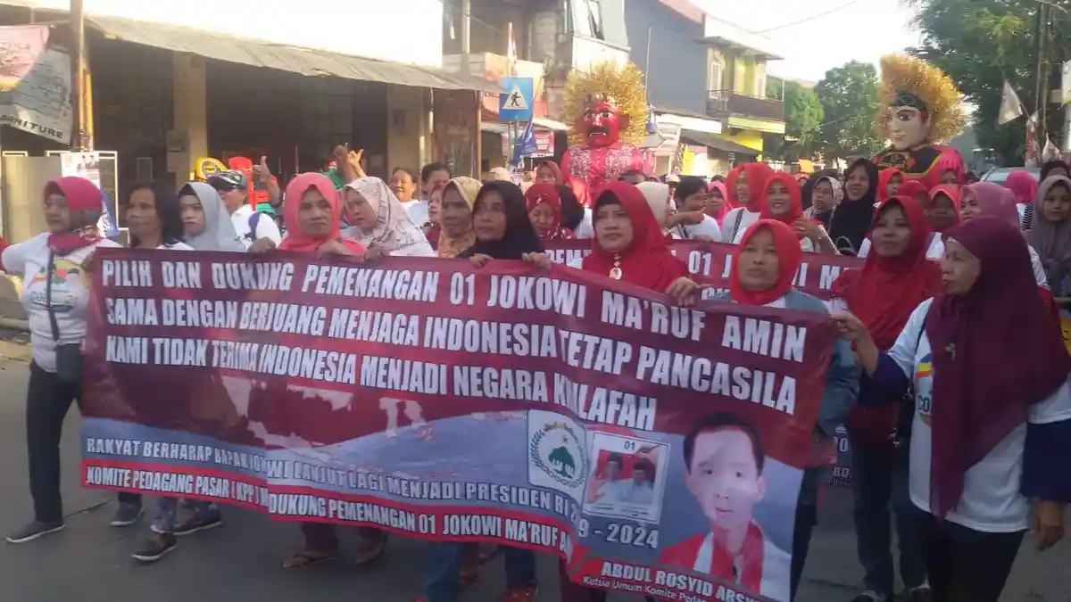 Gelar Jalan Sehat di Cakung, Massa KPP Kampanyekan Jokowi-Ma'ruf Amin