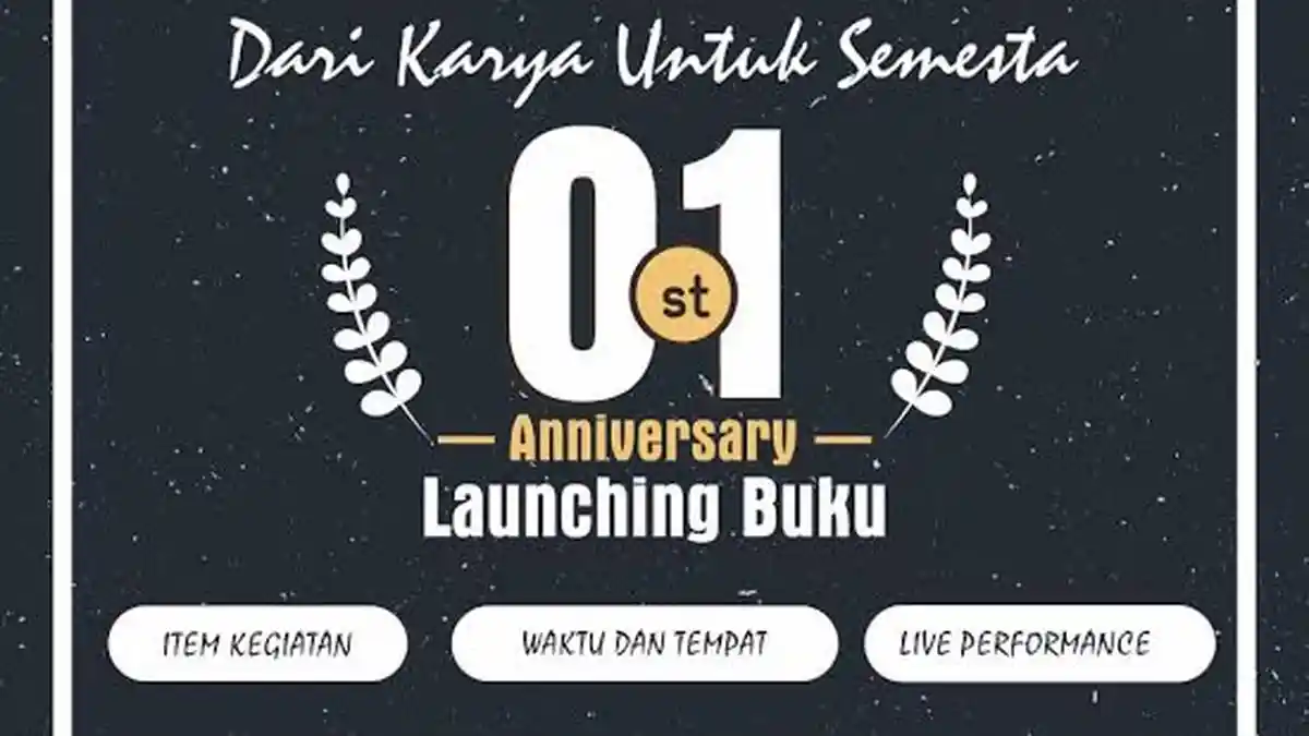 Kosakata Bakal Gelar Anniversary ke-1 di Cafe Lidi Pinrang, Ada Launching Buku