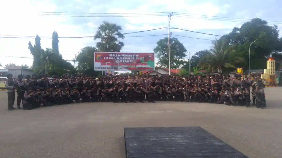 Pengamanan Timika! Pasukan Brimobda NTT OPS Amole III Dapat Apresiasi PT Freeport   