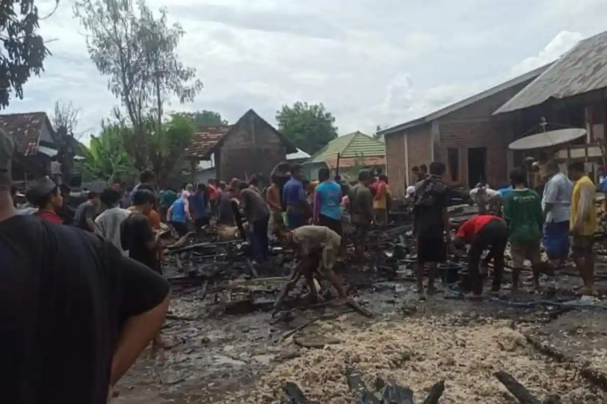 Enam Unit Rumah di Bima Terbakar, Kerugian Ditaksir Ratusan Juta