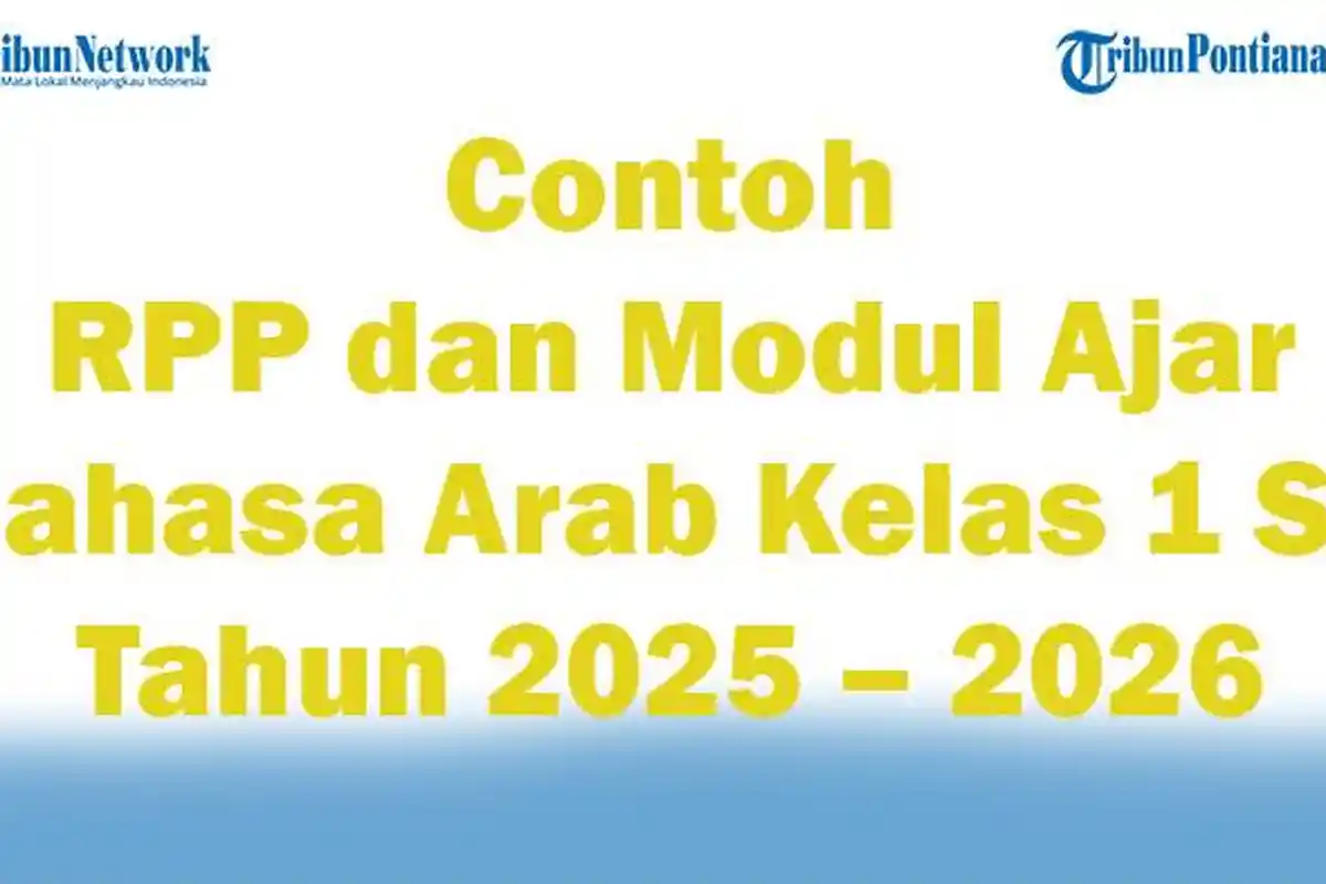 Contoh RPP dan Modul Ajar Bahasa Arab Kelas 1 SD Tahun Ajaran 2025 – 2026 Semester 1