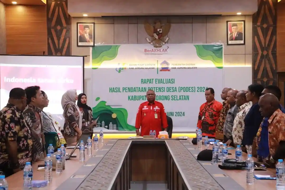 Pemkab Sorong Selatan dan BPS Rapat Evaluasi Hasil Podes 2024, Data Valid Acuan KebijakanProgram