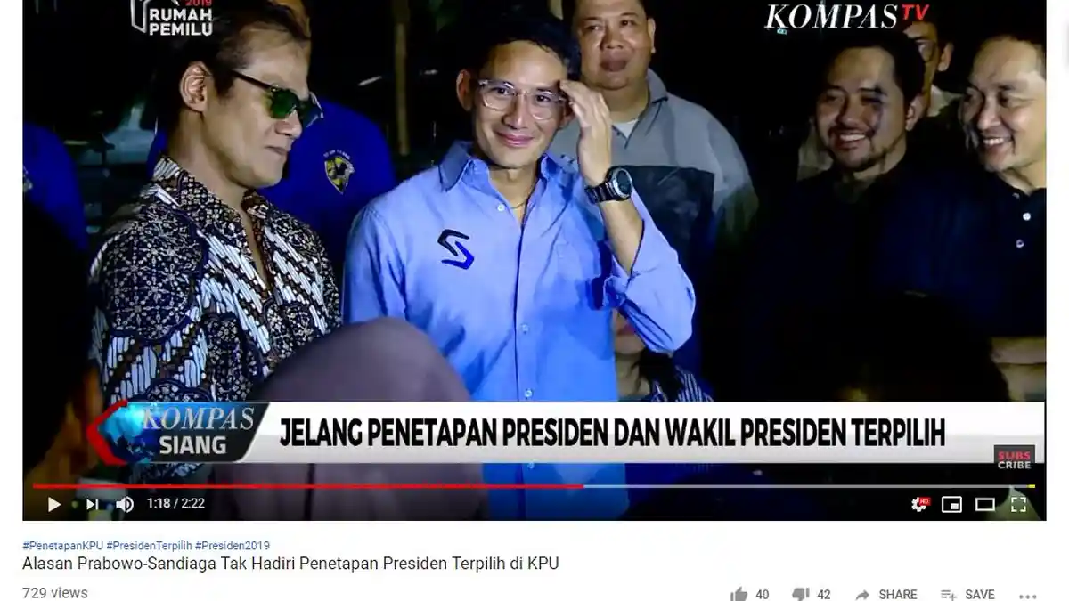 Sandiaga Uno Beberkan Alasan Dirinya dan Prabowo Tak Hadiri Penetapan Presiden Terpilih di KPU