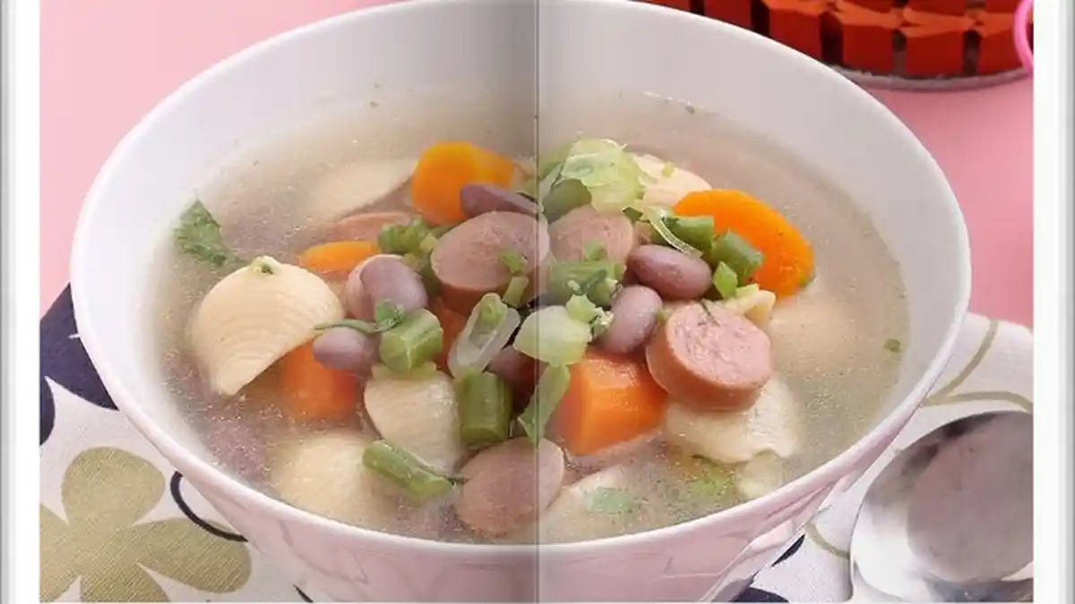 Cara Bikin Sup Kacang Merah Sosis Bumbu Pala, Menu Pelengkap Makan Siang yang Menggugah Selera