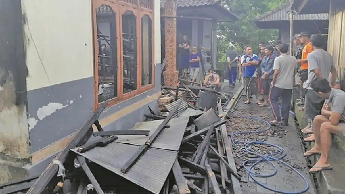 Rumah Kadek Yasa Terbakar, Sebelumnya Terjadi Gangguan Listrik
