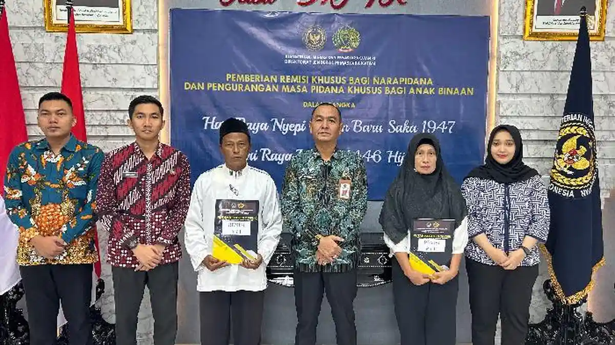 442 Warga Binaan Rutan Gresik Terima Remisi Idulfitri, Lima Orang Langsung Bebas