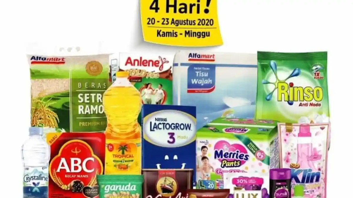 Promo Alfamart Hari Ini 20 Agustus 2020, Diskon Paket Data, Serba Gratis hingga JSM