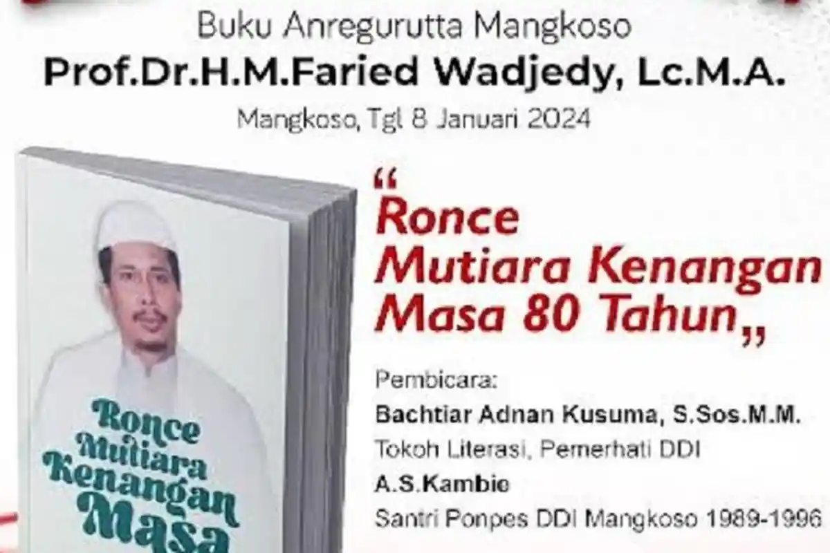 AS Kambie dan Bachtiar Adnan Kusuma Pembicara pada Launching Buku Anregurutta Mangkoso