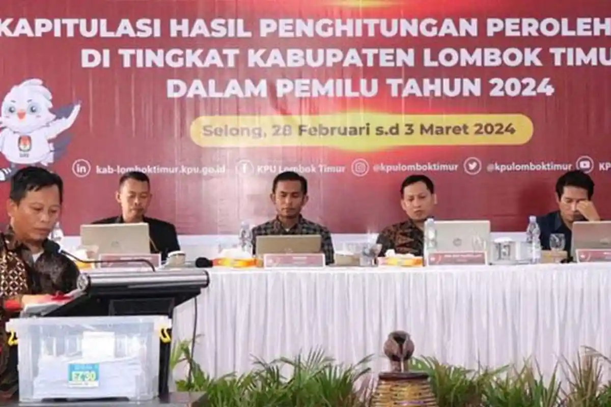 Daftar 9 Caleg Terpilih DPRD Lombok Timur dari Dapil 1 Berdasarkan Pleno Tingkat Kabupaten