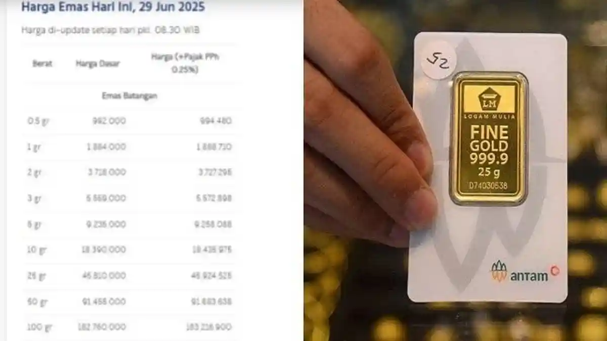 Harga Emas Batangan Logam Mulia Antam di Kendari Hari Ini 30 Juni 2025, di Pegadaian Masih Stabil