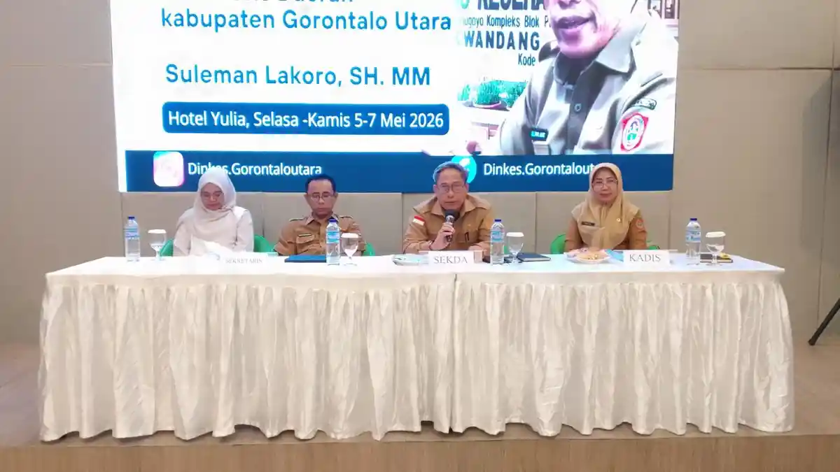 Sekda Gorontalo Utara Suleman Lakoro Buka Rapat Penguatan Mutu Internal Puskesmas