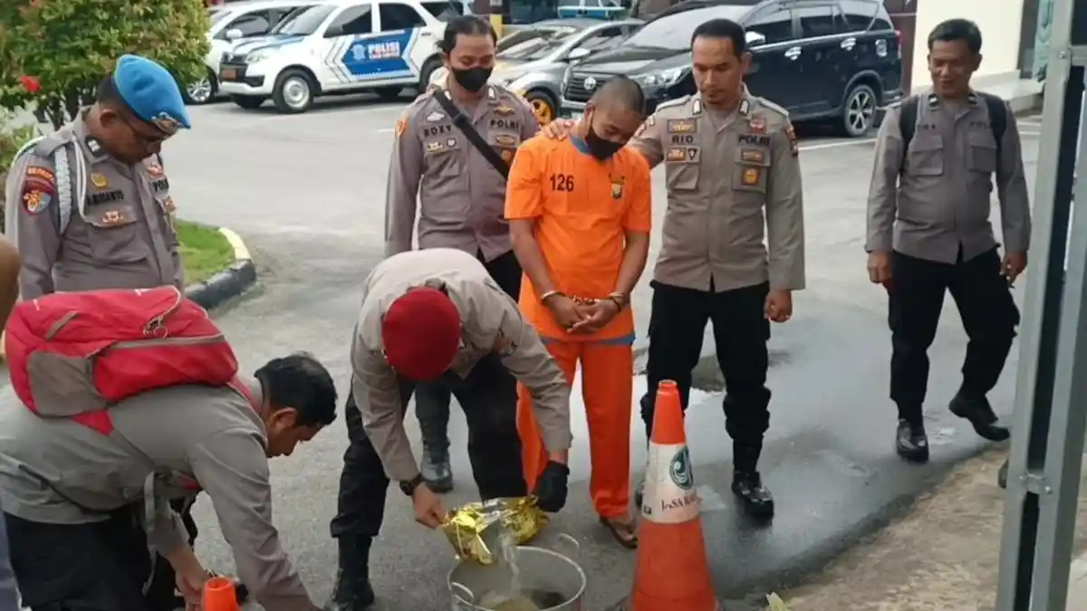 Polres Karimun Musnahkan Sembilan Kilo Narkotika Temuan Babinsa Kodim