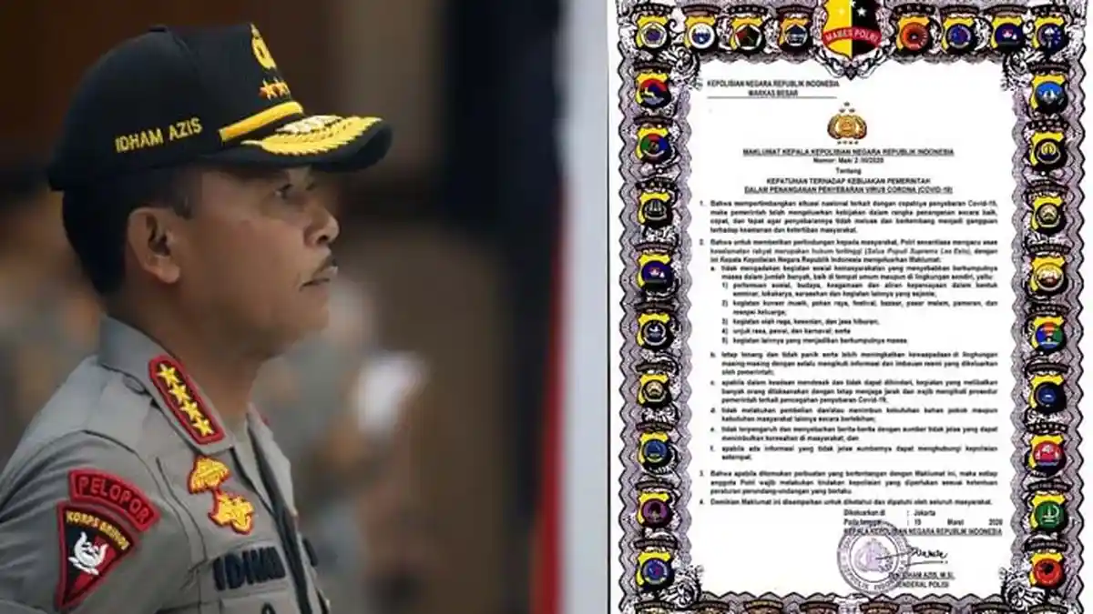 Kapolri Keluarkan Maklumat Larang Warga Berkumpul, Jangan Timbun Sembako, yang Melanggar Ditindak