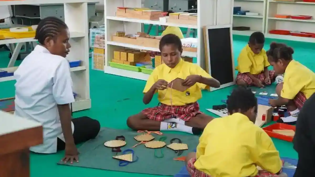 SATP Mimika Terapkan Metode Montessori Demi Akomodir Motorik Kinestetik Anak Papua