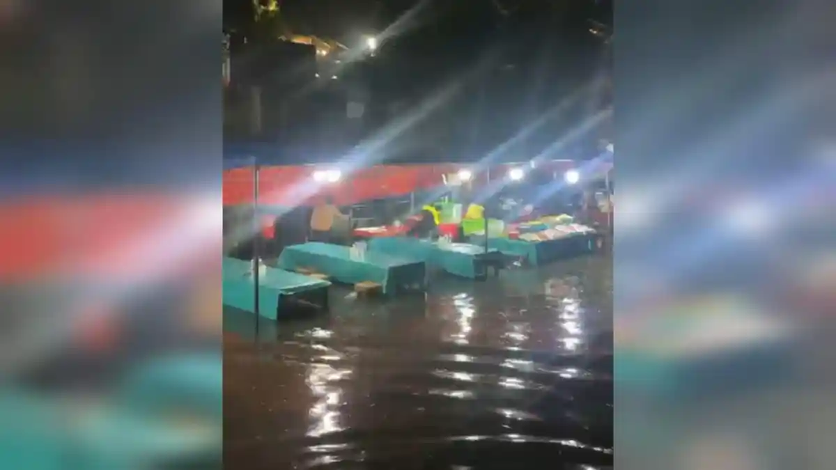 Pusat Kuliner di Belakang Ambon Plaza Kebanjiran, Air Setinggi Lutut Orang Dewasa 