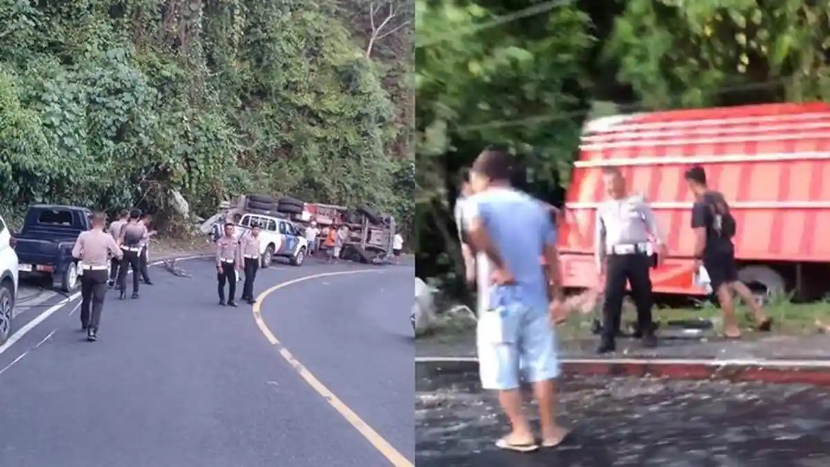 Identitas Pengendara Truk yang Terlibat Kecelakaan di Ruas Jalan Desa Munte Sulawesi Utara