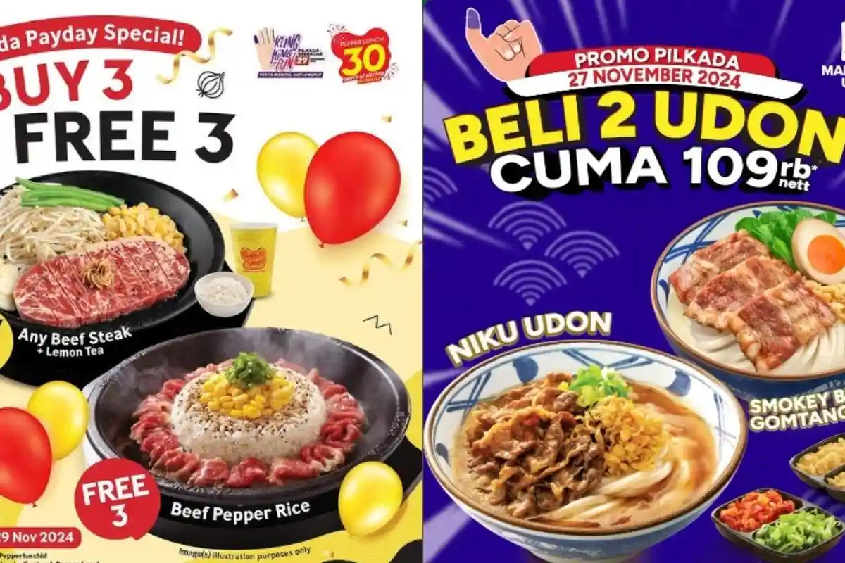 20 Daftar Promo Hari Ini Spesial Pilkada 2024, Tunjukkan Jari Dapatkan Menu Pepper Lunch Buy 3 Get 3