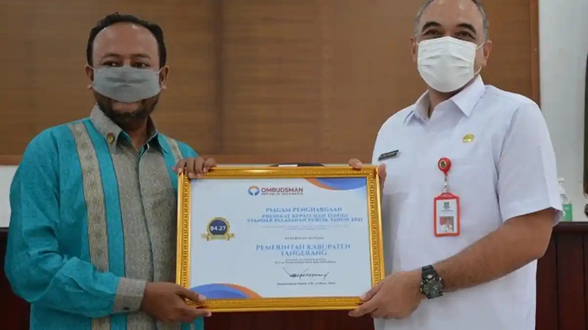 Pemkab Tangerang Jadi Satu-satunya di Banten Raih Berpredikat Zona Hijau Pelayanan Publik 2021