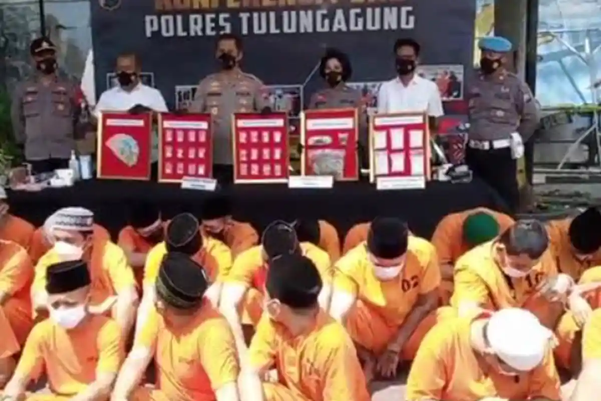 Dalam 3 Bulan, Polres Tulungagung Menangkap 38 Orang Terkait Perkara Narkoba dan Miras