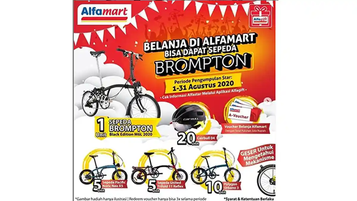Katalog Promo Alfamart, Hari Terakhir JSM, Ada juga 10 Paket Umroh dari Nivea hingga Sepeda Brompton