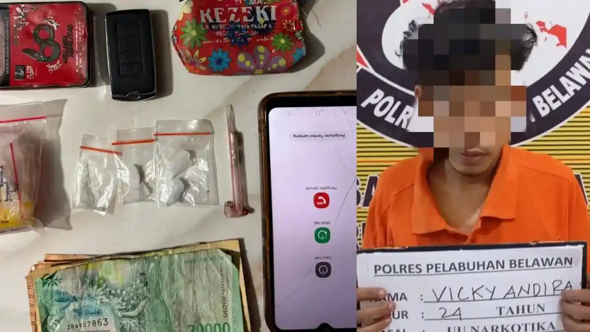 Sat Narkoba Polres Pelabuhan Belawan Tangkap Pengedar Shabu di Marelan