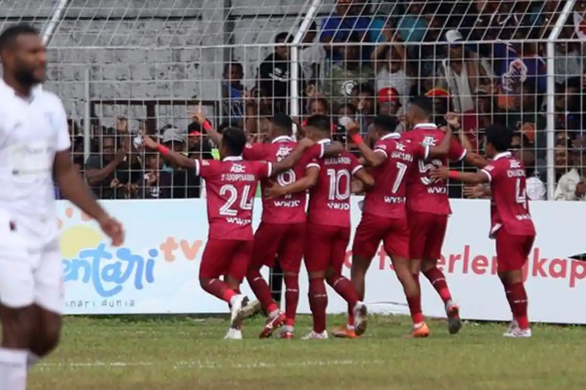 TUNTAS, PSBS Biak Tutup Laga Derby Papua dengan Kemenangan 3-1 atas Persipura