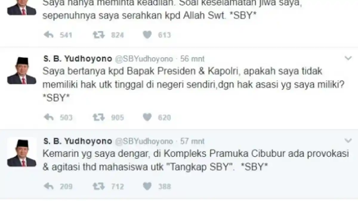 Berkicaru di Twitter, SBY: Saat Ini Rumah Saya di Kuningan ''Digrudug'' Ratusan Orang