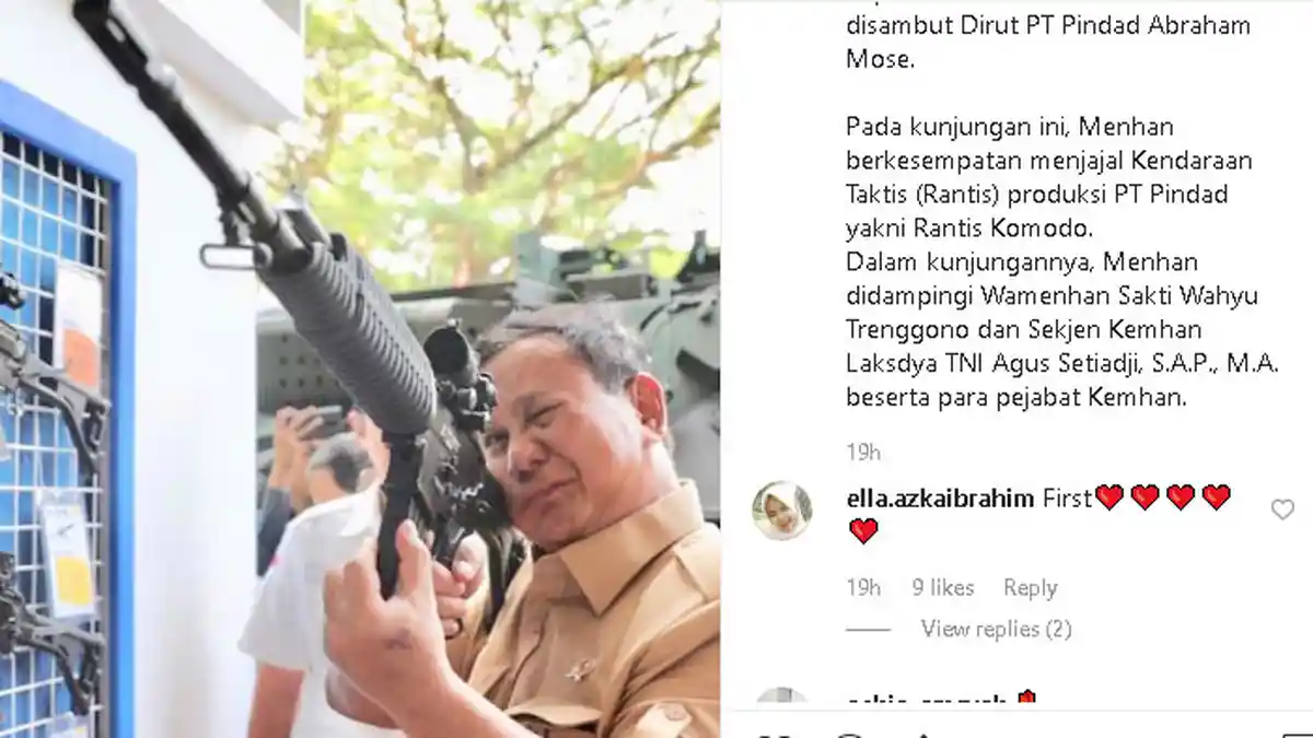 Prabowo Subianto Sidak Pindad dan PT INTI, Langsung Coba Senapan Serbu dan Jajal Rantis Komodo