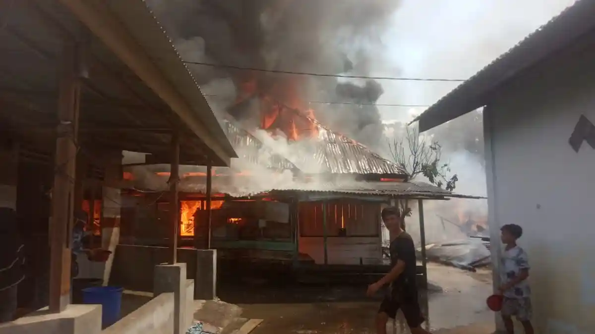 Kebakaran di Aceh Tenggara, 7 Rumah Hangus, 5 Rumah Dirusak agar Api tak Menjalar ke Bangunan Lain