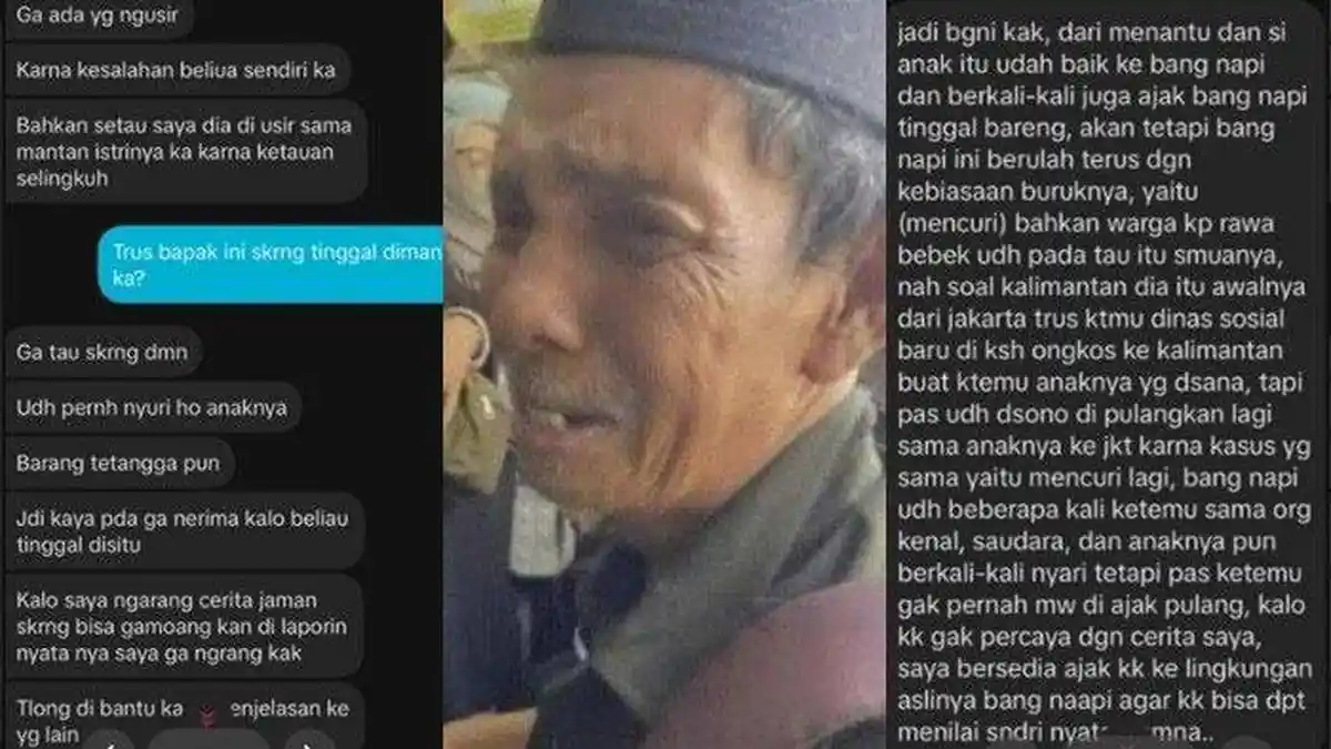 Penyebab Kakek Noerman Diusir dari Rumah Datang dari Kalimantan, Keluarga Sebut Sering Mencuri