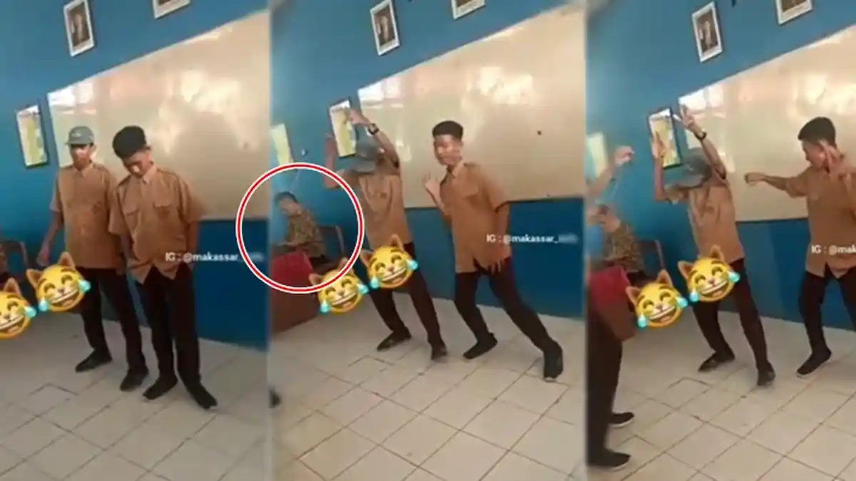 Bak Klub Malam, Video Viral Dua Pelajar Asik Joget Didepan Kelas Saat Ada Guru, Warganet Naik Pitam