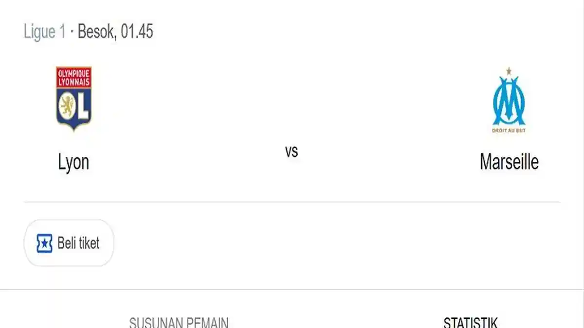 Prediksi Skor dan Susunan Pemain Lyon VS Marseille, Adu Tajam Fofana dan Aubameyang