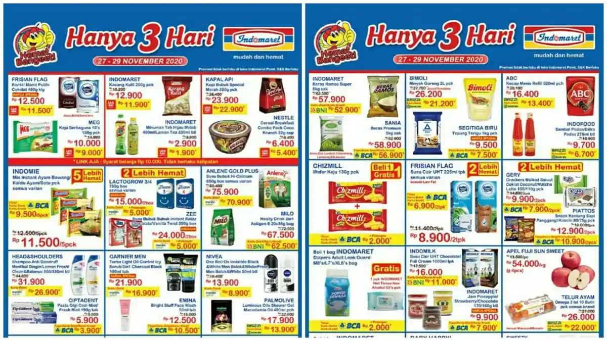 KATALOG PROMO JSM INDOMARET 27 - 29 November 2020, Diskon Beras Susu hingga Detergen Hanya 3 Hari!