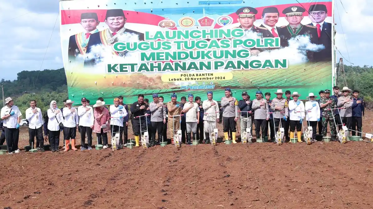 Polda Banten Luncurkan Program Dukung Ketahanan Pangan, Ini Pesan Menteri Desa PDT