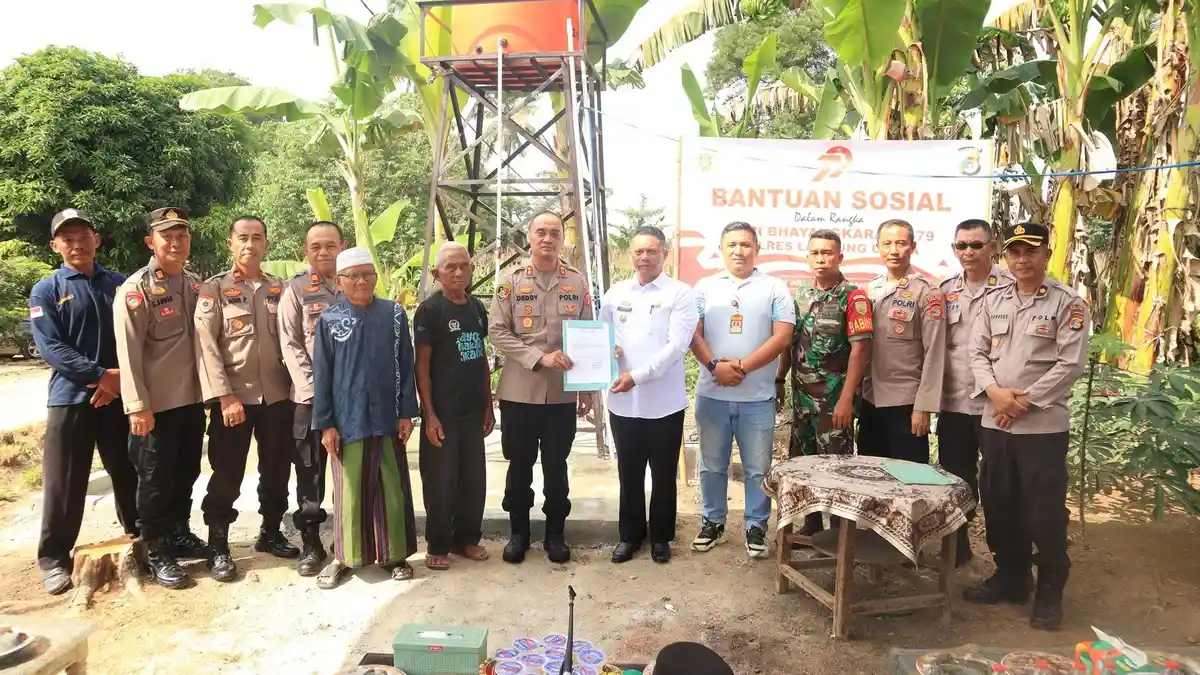Kapolres Lampura Polda Lampung Berharap Bantuan Sumur Bor Bisa Dimanfaatkan dengan Baik