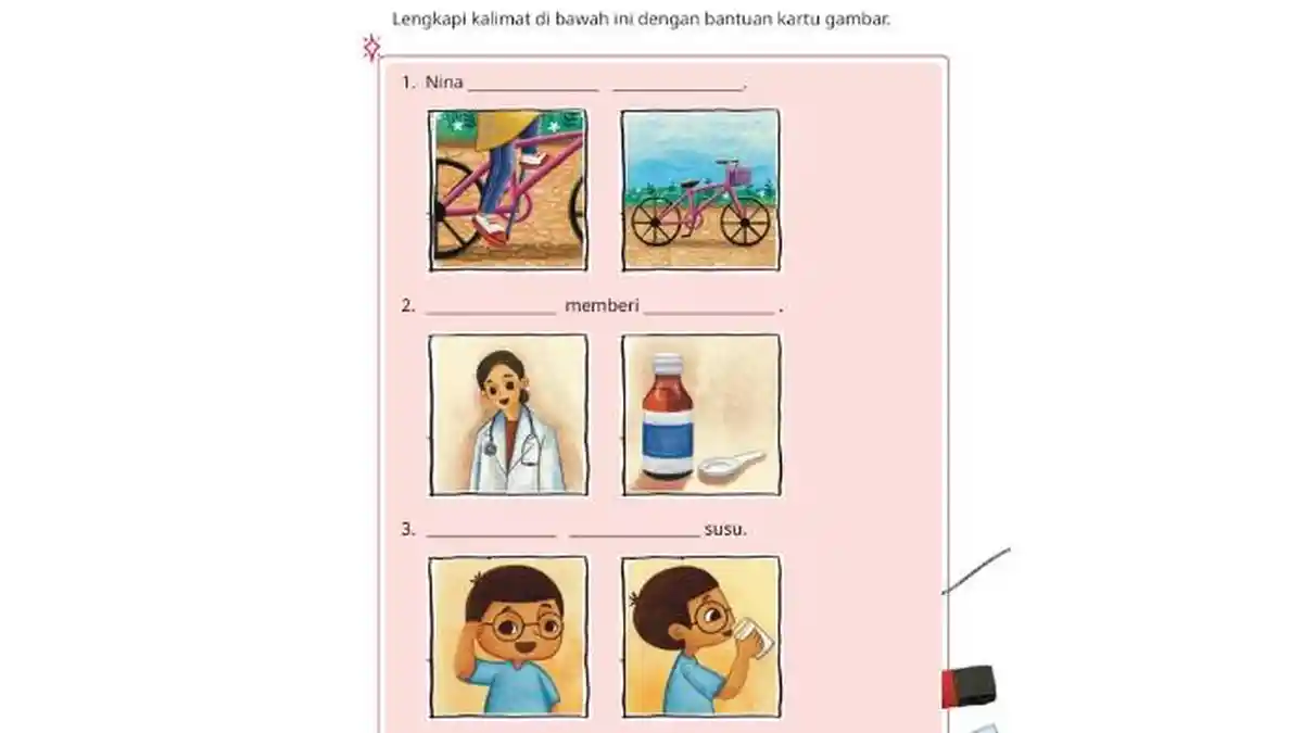 Kunci Jawaban Bahasa Indonesia Kelas 2 SD, Lengkapi Kalimat di Bawah Ini dengan Bantuan Kartu Gambar