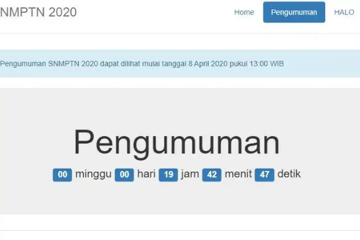 LOGIN pengumuman.snmptn.ac.id,12 Laman Miror UGM, Unhas, UI, IPB; Cek Namamu Disini Mulai Jam 13.00