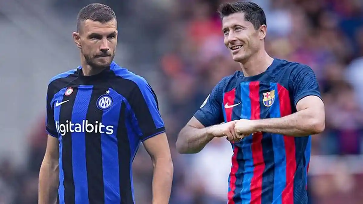 Inter Milan vs Barcelona di Liga Champions, Adu Gacor Penyerang Gaek, Dzeko dan Lewandowski