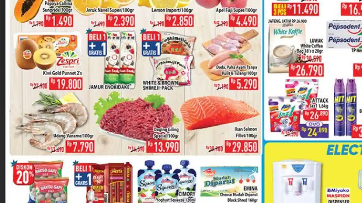 KATALOG Promo Hypermart Hari Ini 25 Oktober 2023: Salmon Filet Rp29.850 Jamur Enoki Beli 1 Gratis 1