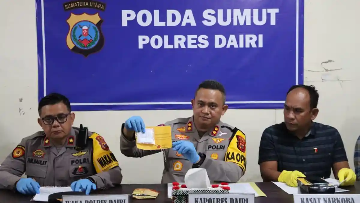 Polres Dairi Amankan 2 Pelaku Peredaran Narkoba di Tigalingga, Kapolres: Selamatkan Generasi