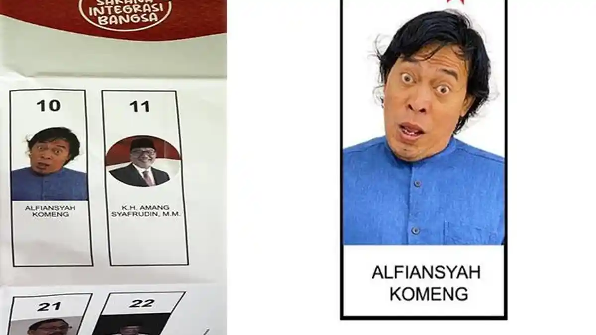 ALASAN Komeng Pakai Foto Nyeleneh di Surat Suara DPD RI, Kepala Miring, Matanya Melotot
