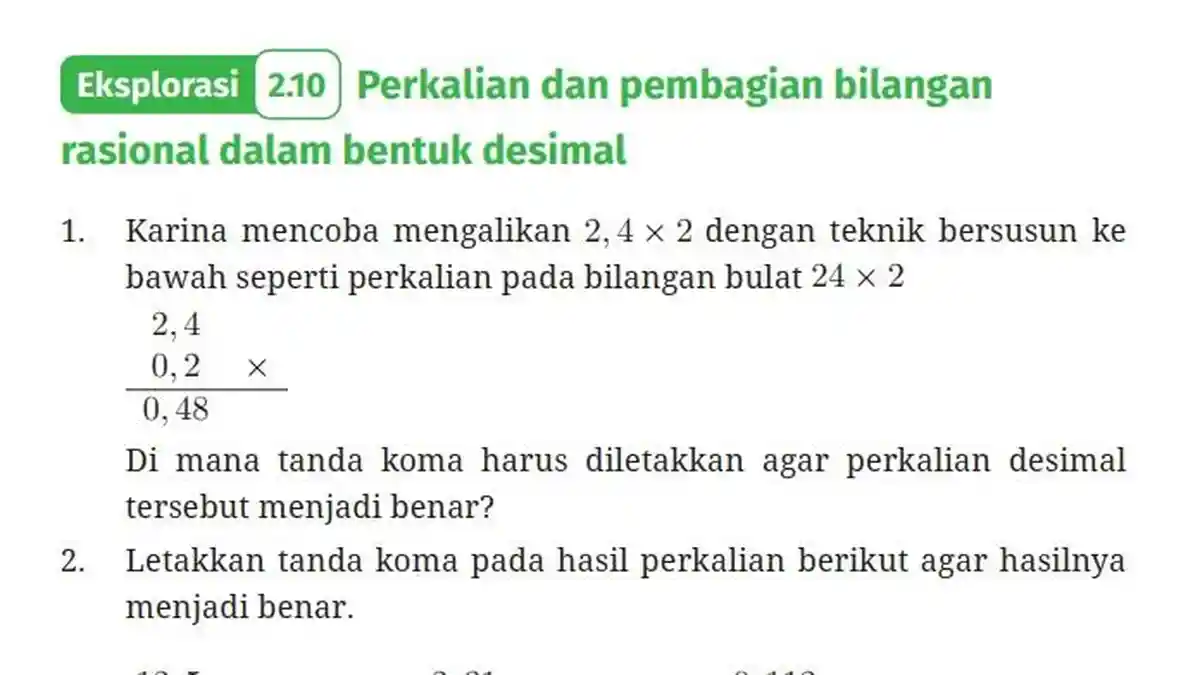 Kunci Jawaban Matematika Kelas 7 SMP Kurikulum Merdeka Halaman 71, Eksplorasi 2.10
